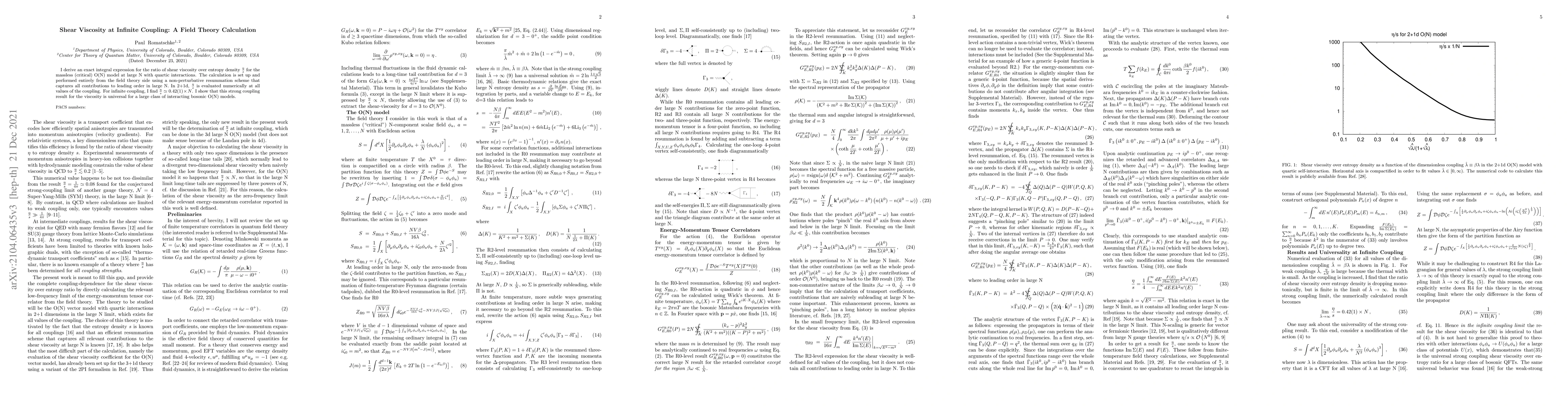 Thumbnail for Shear Viscosity at Infinite Coupling: A Field Theory Calculation