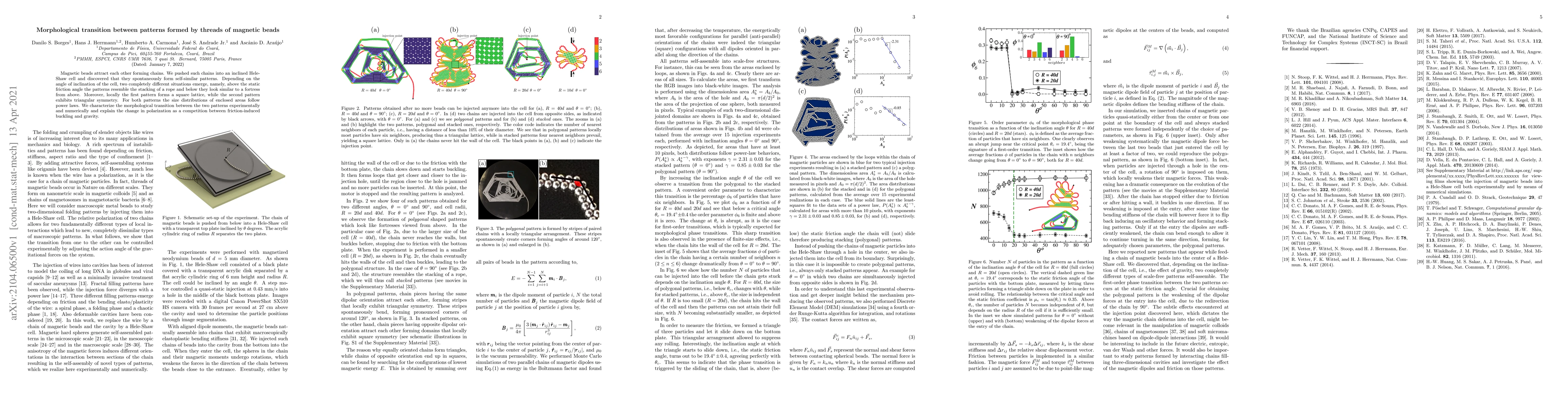 Thumbnail for Morphological transition between patterns formed by threads of magnetic
  beads