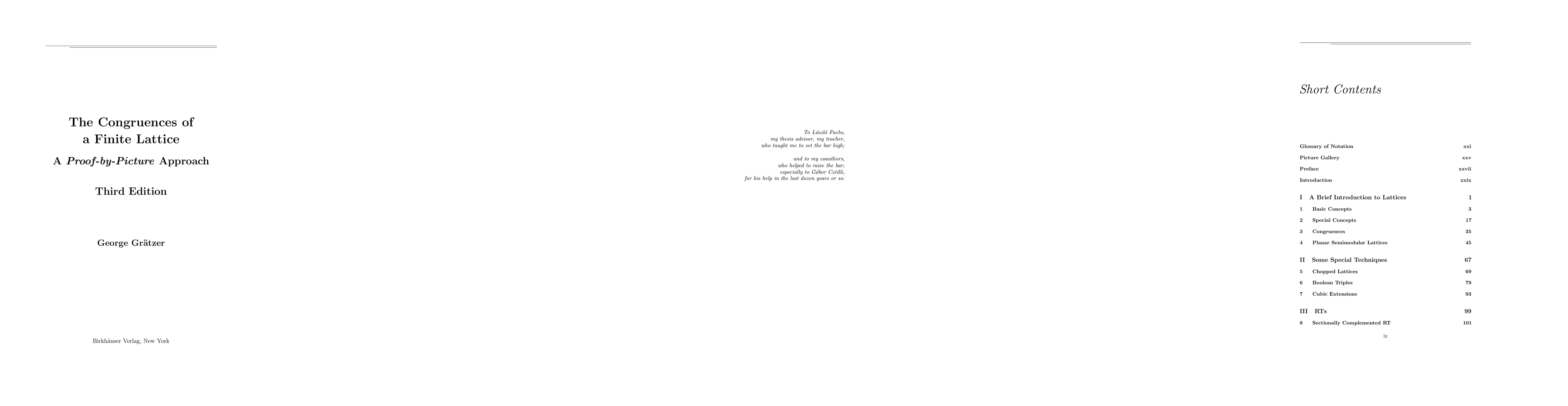 Thumbnail for The Congruences of a Finite Lattice, A "Proof-by-Picture" Approach,
  third edition