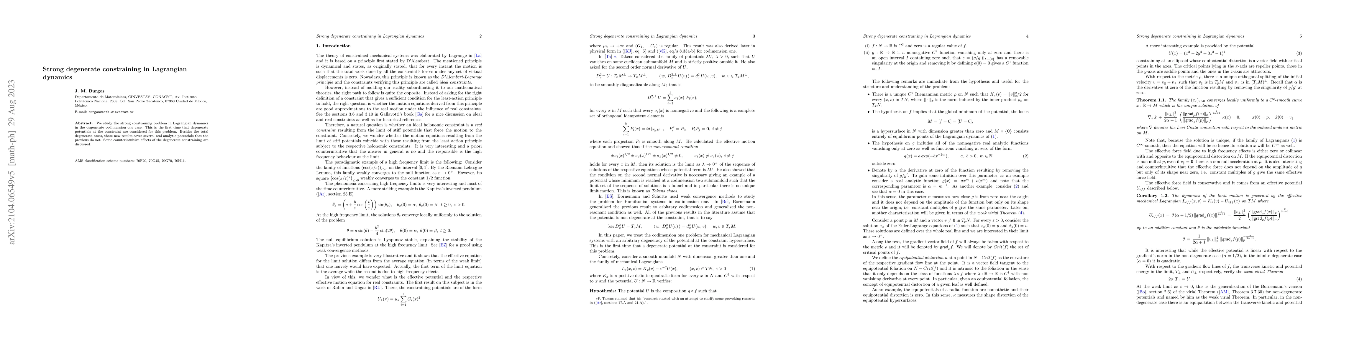 Thumbnail for Strong degenerate constraining in Lagrangian dynamics