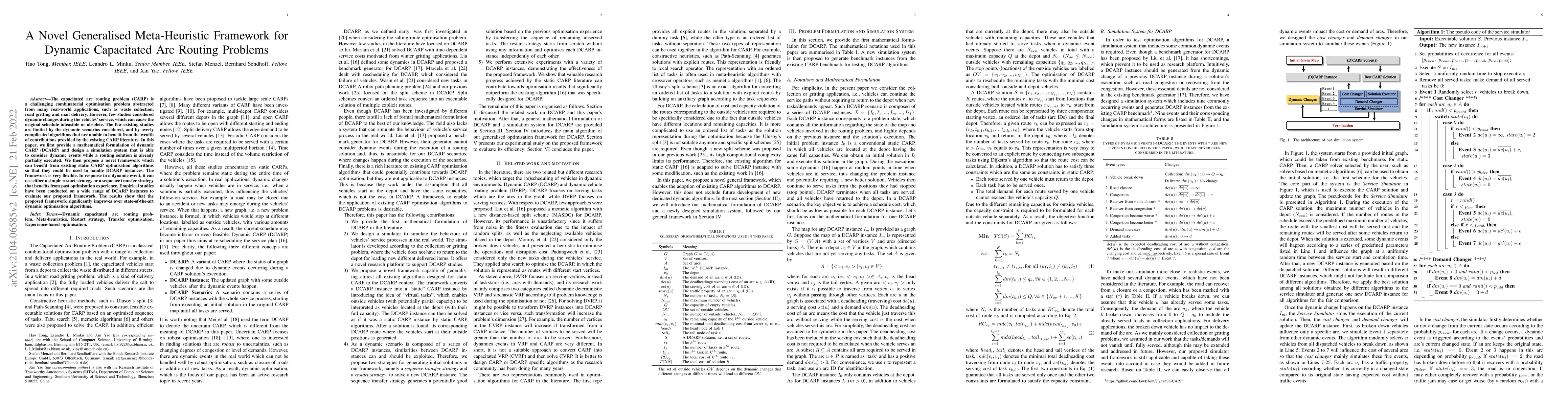 Thumbnail for A Novel Generalised Meta-Heuristic Framework for Dynamic Capacitated Arc
  Routing Problems