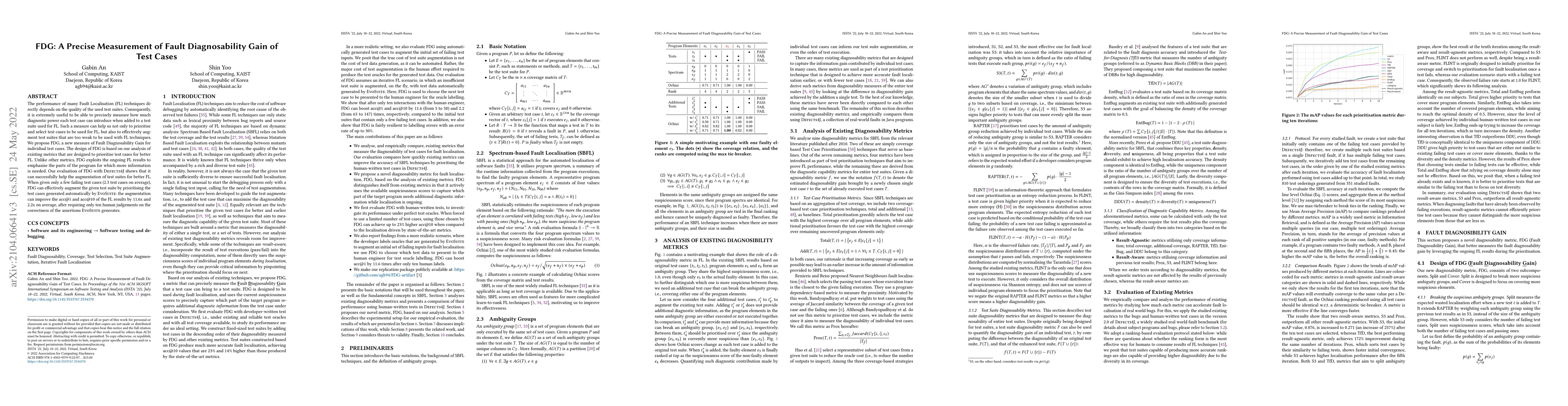 Thumbnail for FDG: A Precise Measurement of Fault Diagnosability Gain of Test Cases