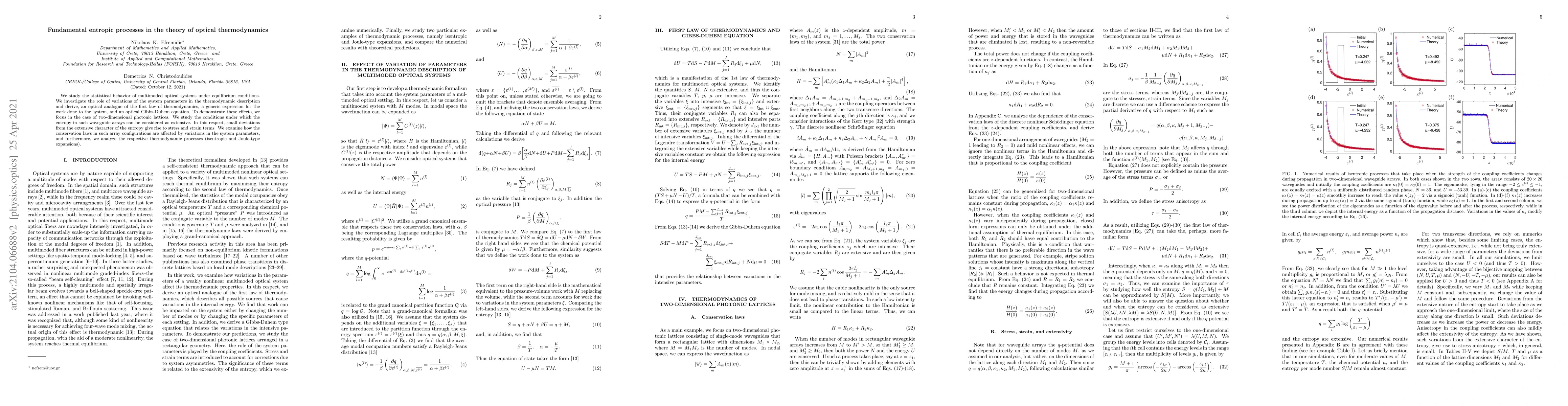 Thumbnail for Fundamental entropic processes in the theory of optical thermodynamics