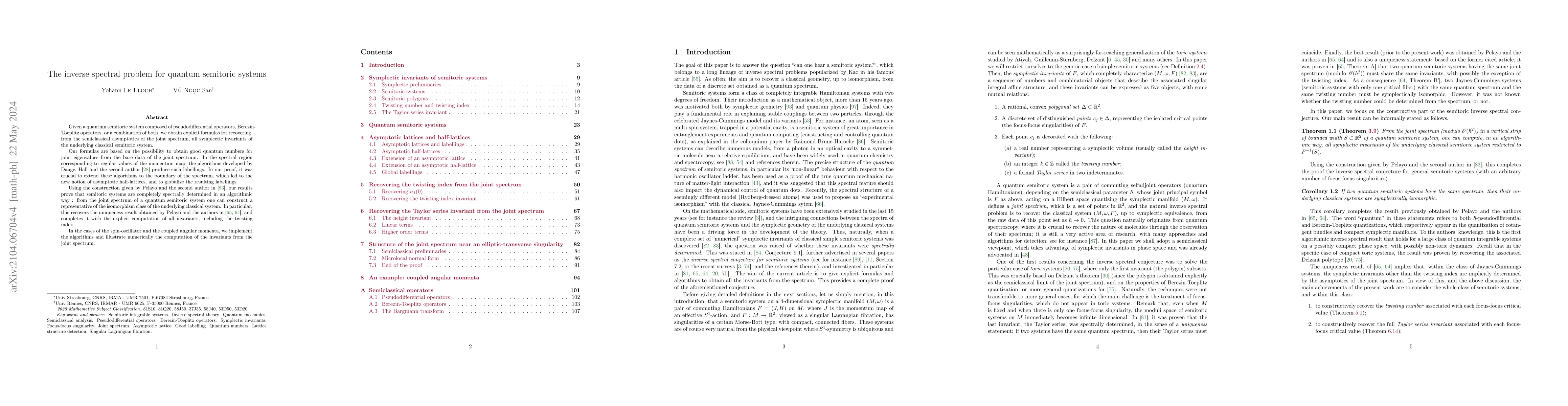 Thumbnail for The inverse spectral problem for quantum semitoric systems