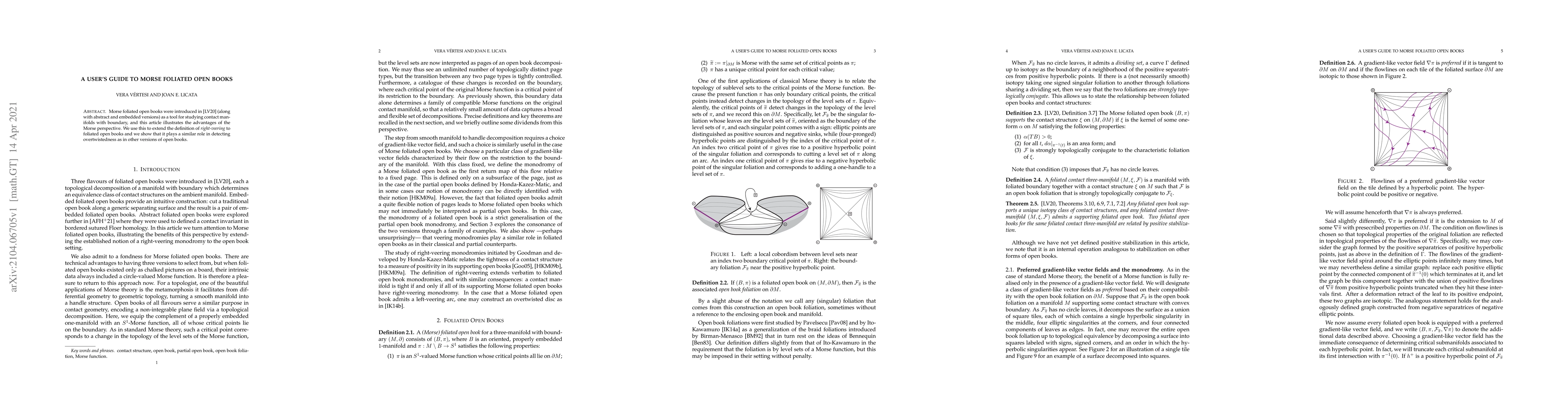 Thumbnail for A User's Guide to Morse Foliated Open Books