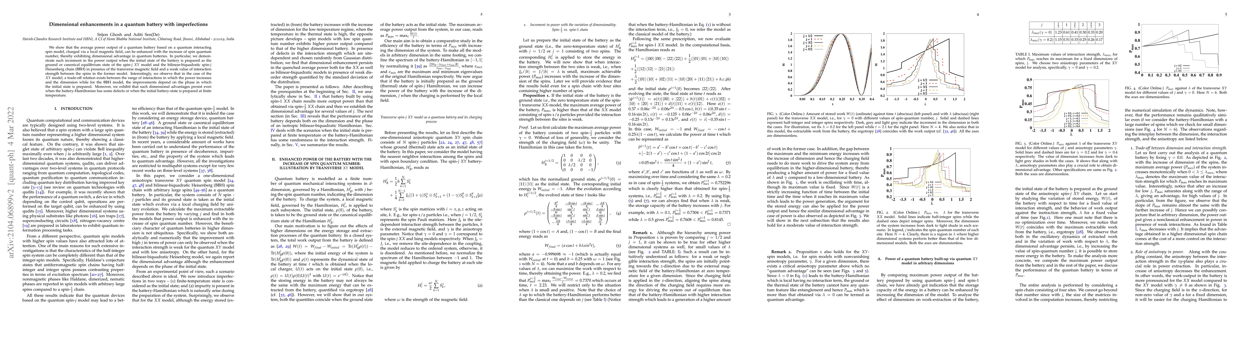 Thumbnail for Dimensional enhancements in a quantum battery with imperfections