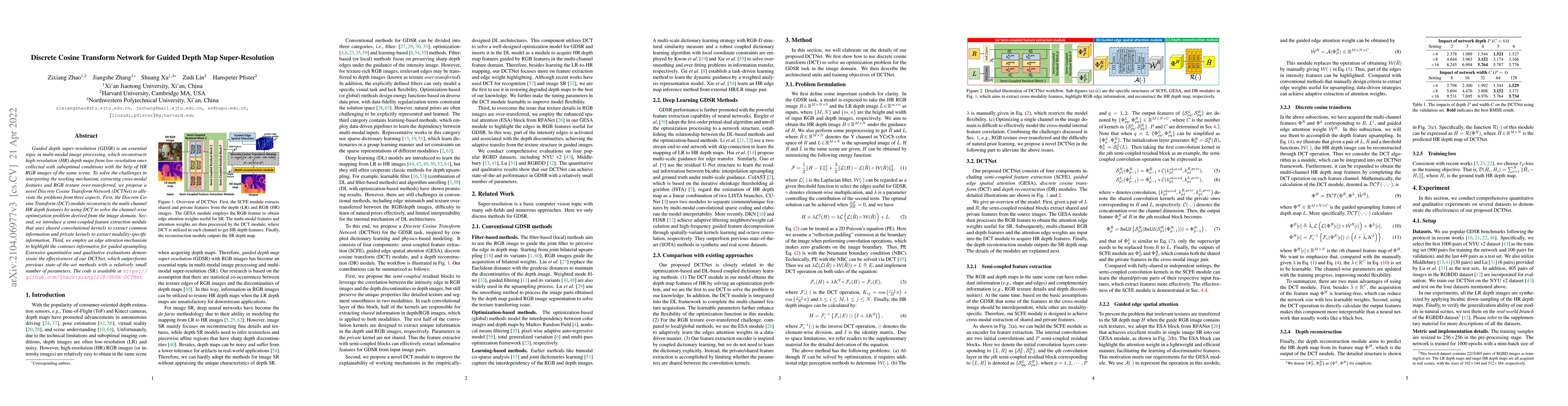Thumbnail for Discrete Cosine Transform Network for Guided Depth Map Super-Resolution