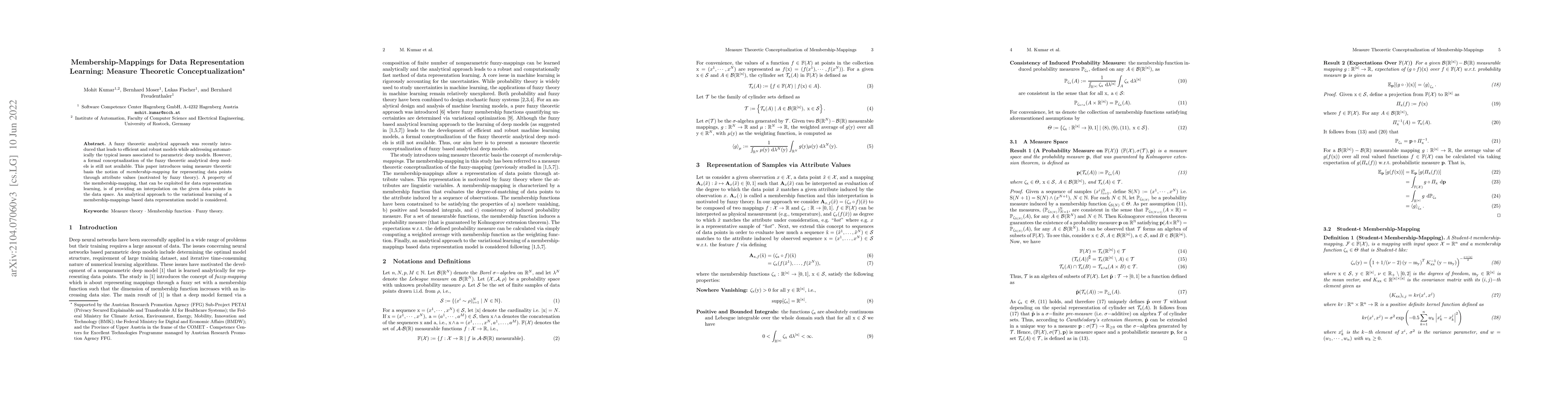 Thumbnail for Membership-Mappings for Data Representation Learning: Measure Theoretic
  Conceptualization