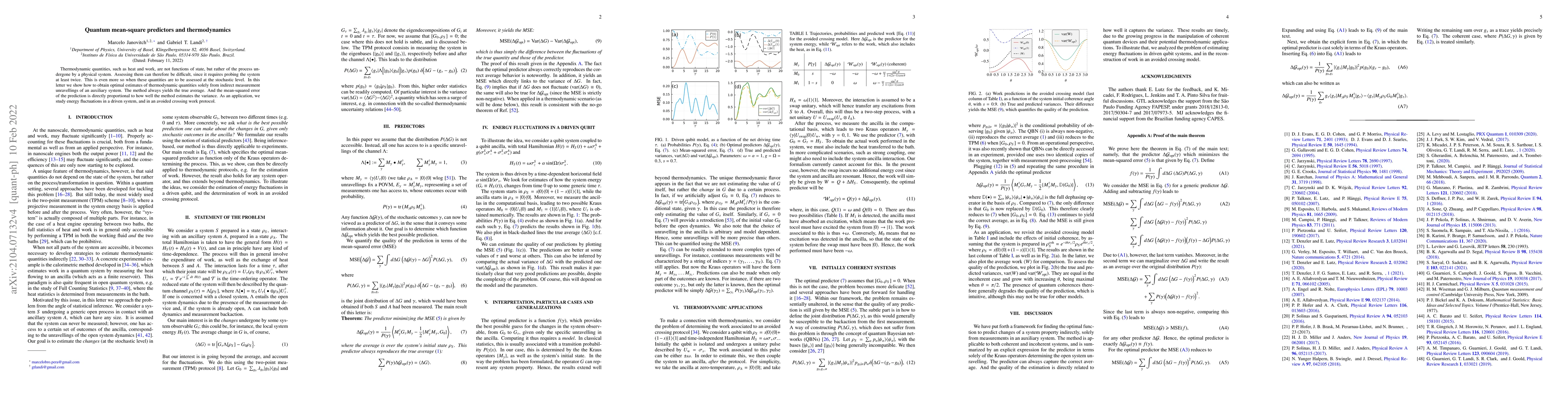 Thumbnail for Quantum mean-square predictors and thermodynamics