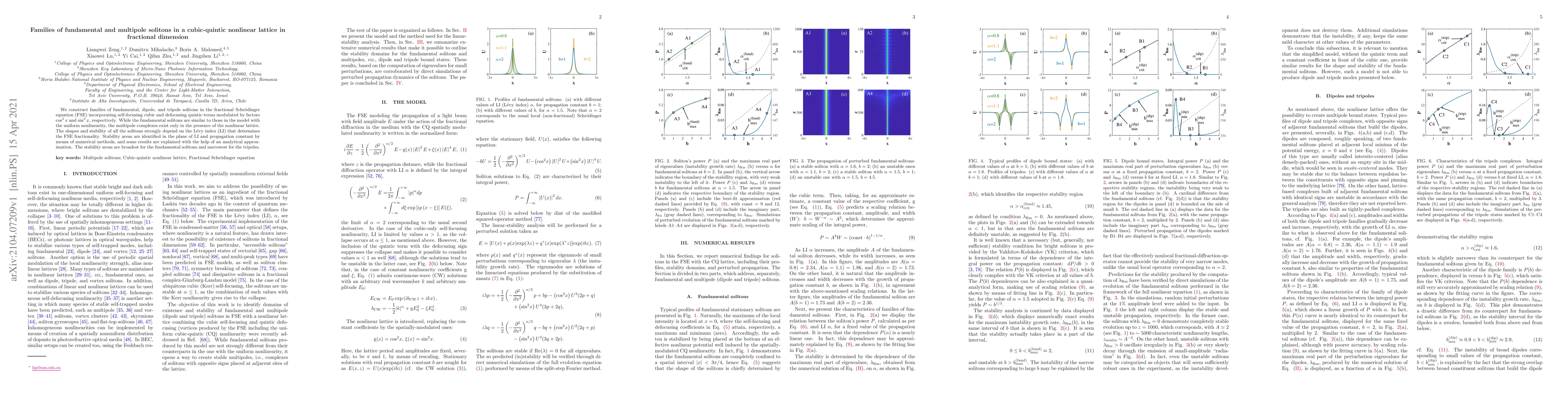 Thumbnail for Families of fundamental and multipole solitons in a cubic-quintic
  nonlinear lattice in fractional dimension