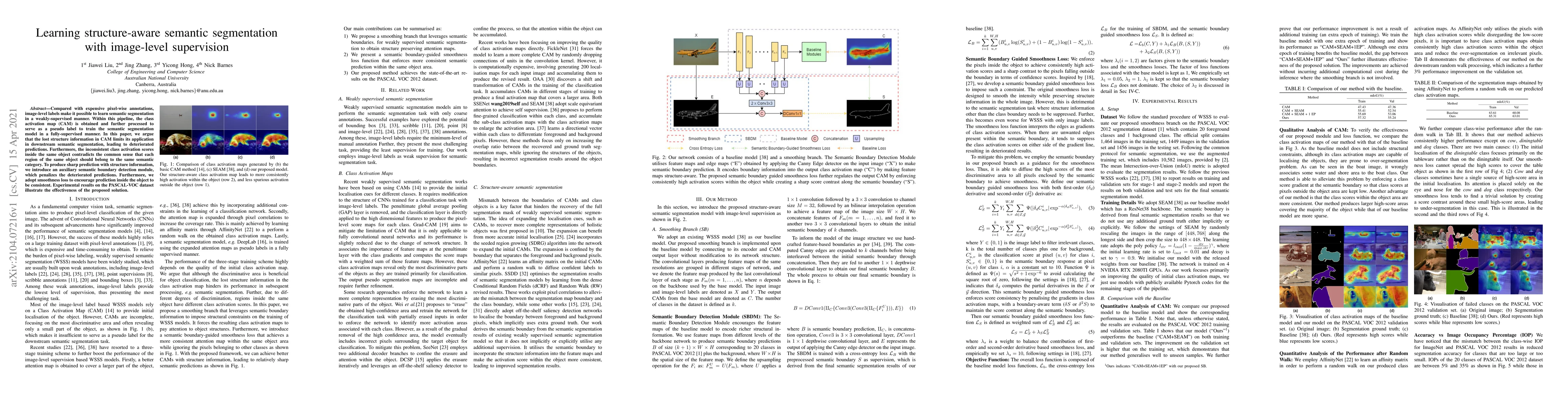 Thumbnail for Learning structure-aware semantic segmentation with image-level
  supervision