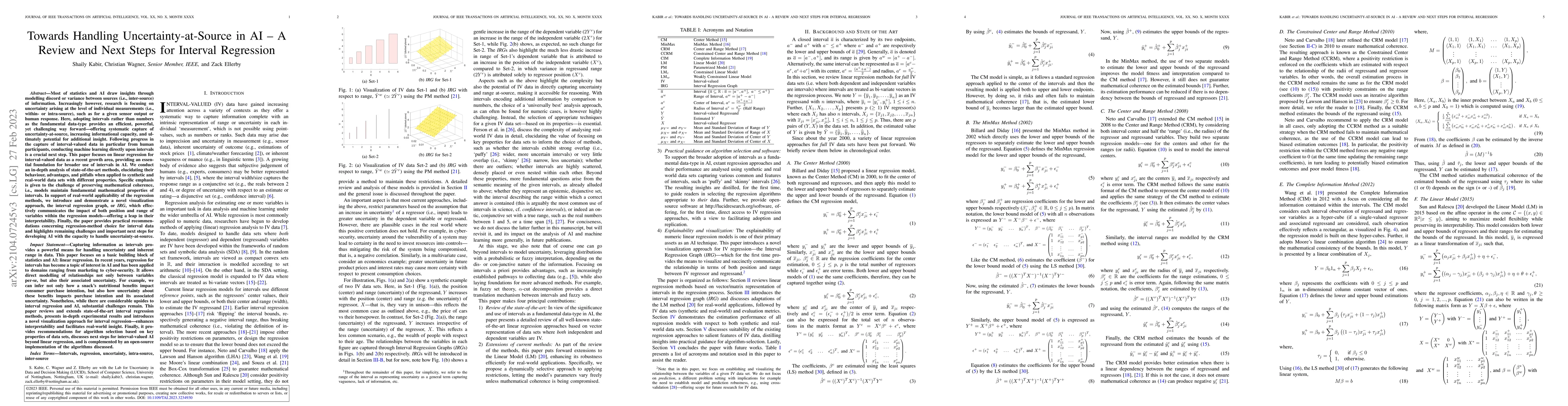 Thumbnail for Towards Handling Uncertainty-at-Source in AI -- A Review and Next Steps
  for Interval Regression