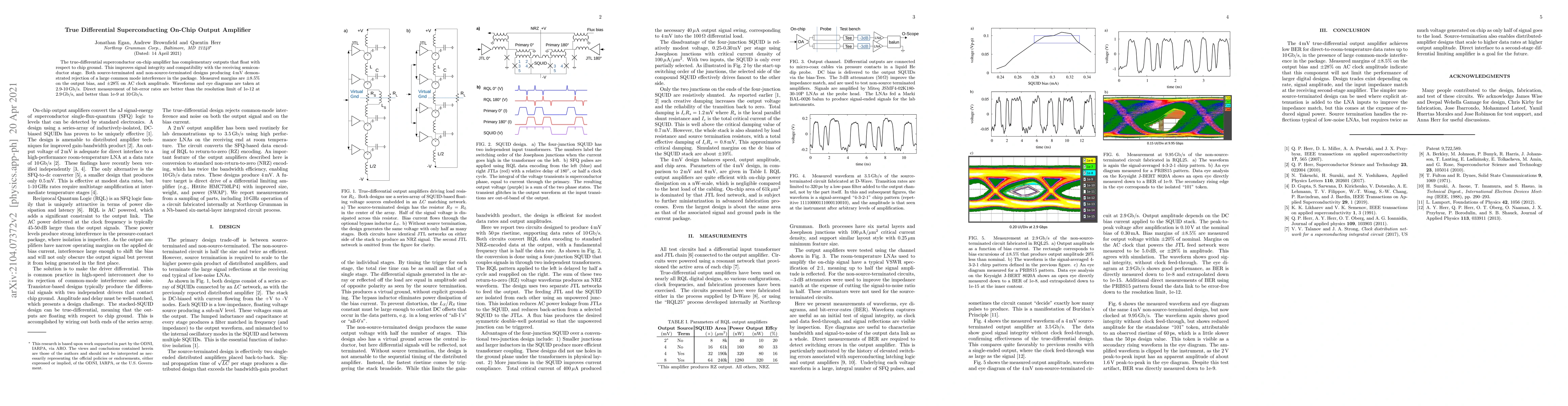 Thumbnail for True Differential Superconducting On-Chip Output Amplifier