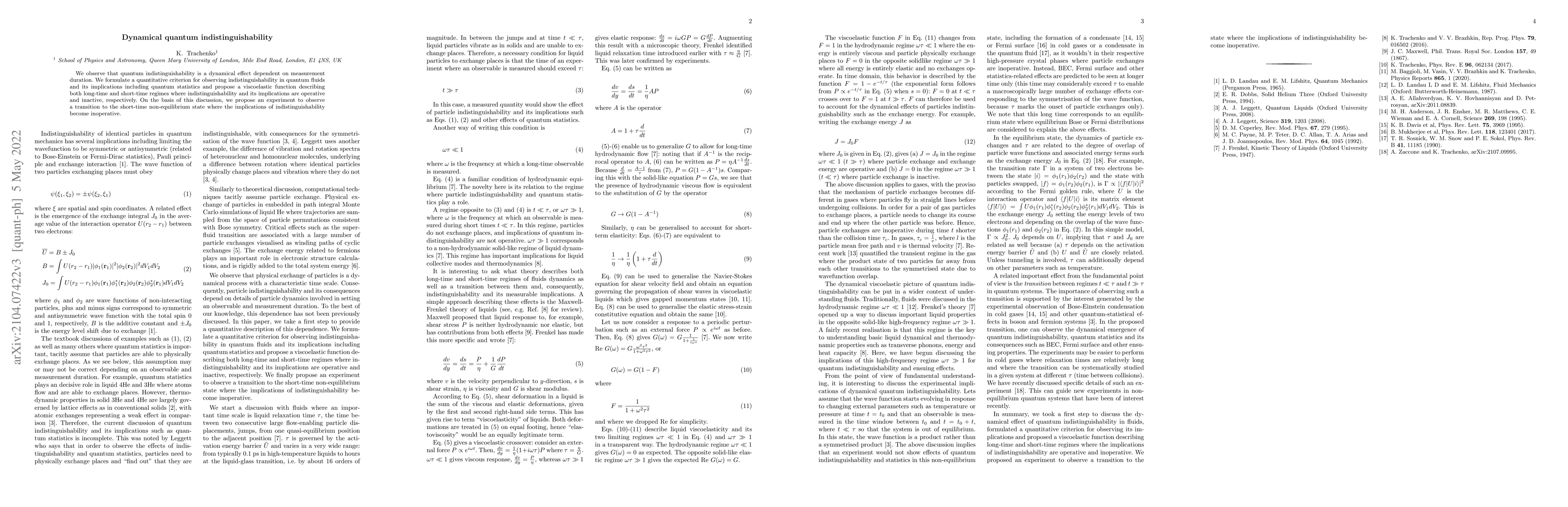 Thumbnail for Dynamical quantum indistinguishability