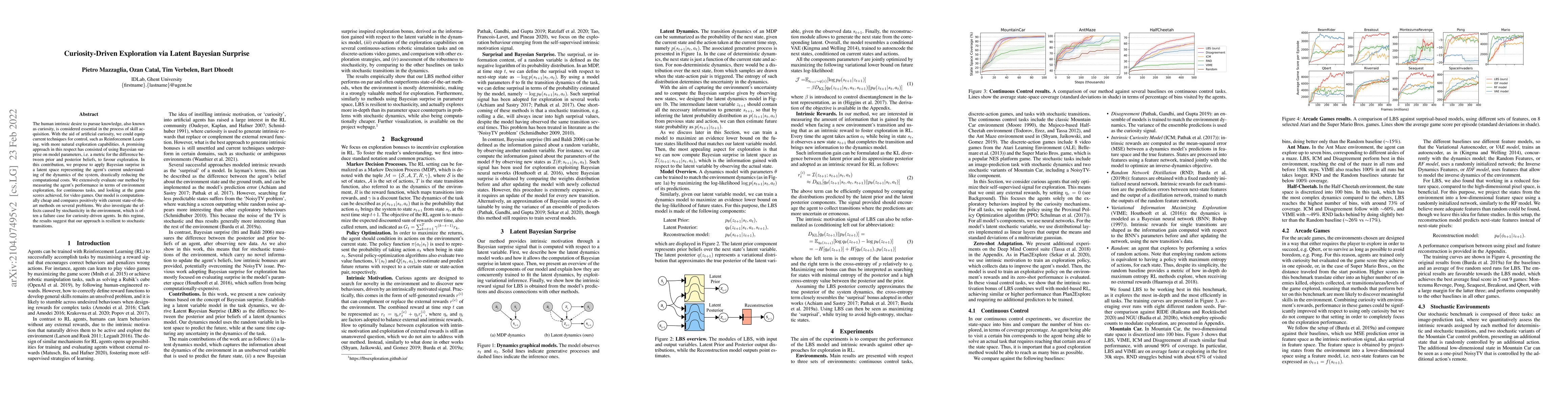 Thumbnail for Curiosity-Driven Exploration via Latent Bayesian Surprise