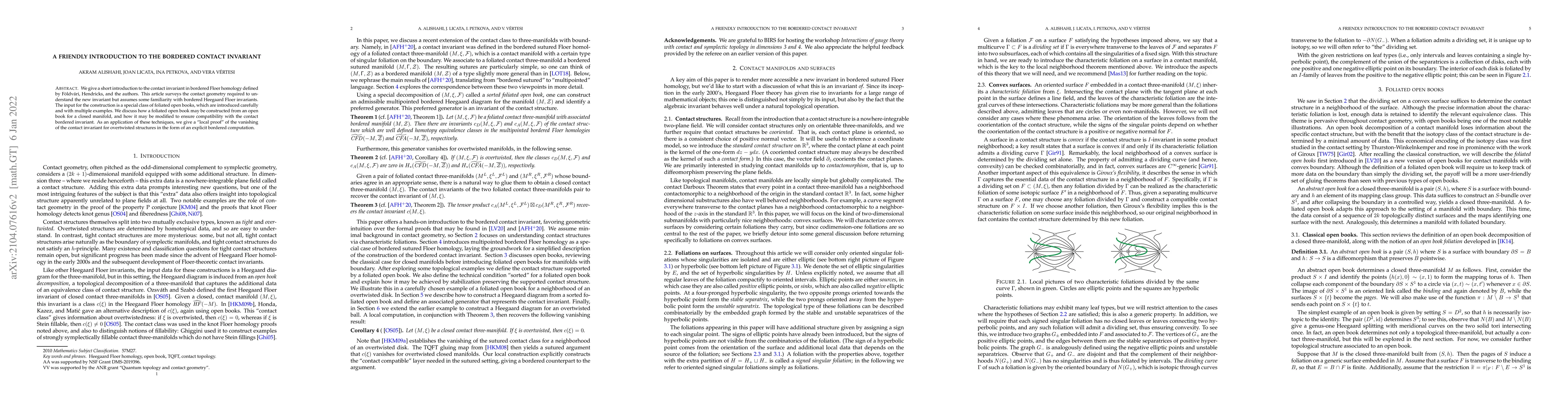 Thumbnail for A friendly introduction to the bordered contact invariant