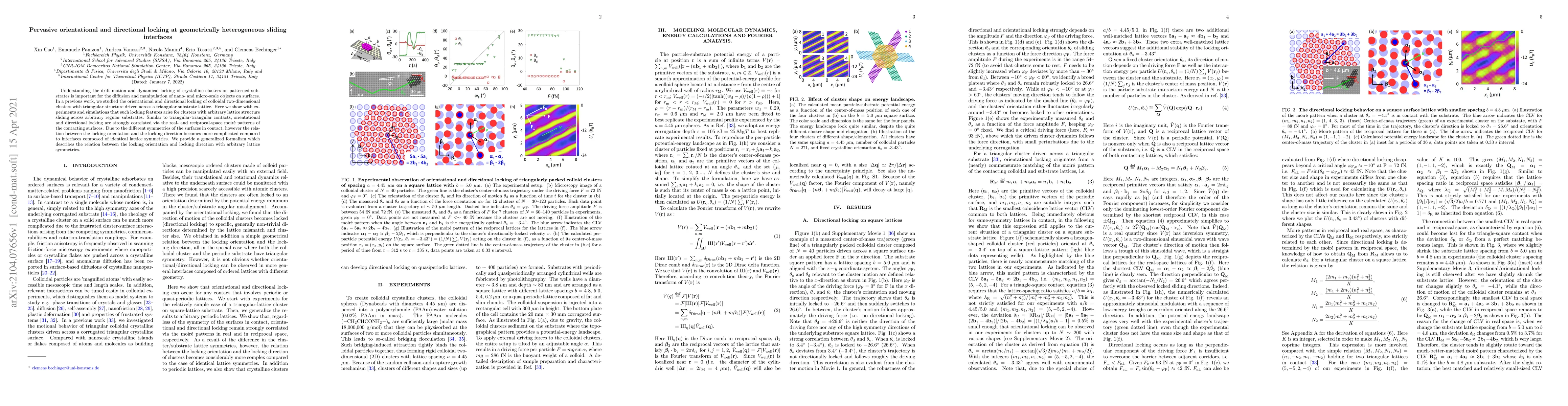 Thumbnail for Pervasive orientational and directional locking at geometrically
  heterogeneous sliding interfaces