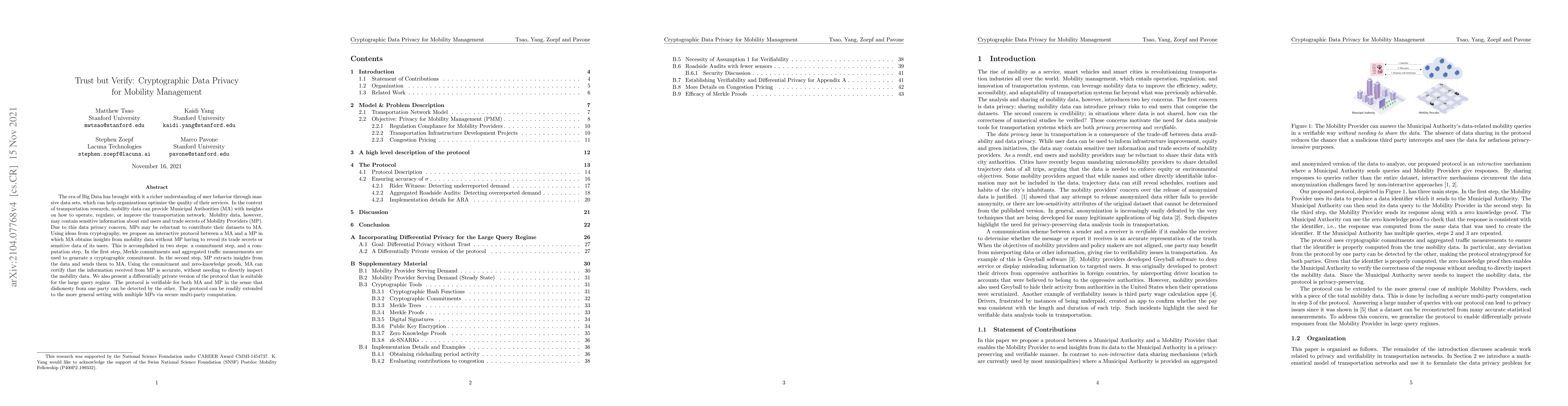 Thumbnail for Trust but Verify: Cryptographic Data Privacy for Mobility Management