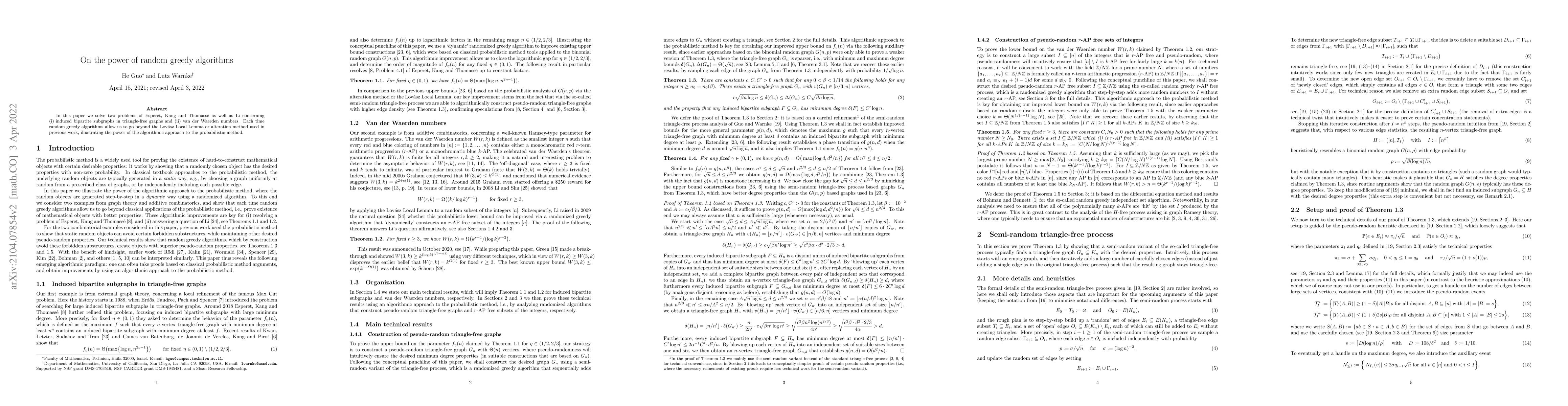 Thumbnail for On the power of random greedy algorithms