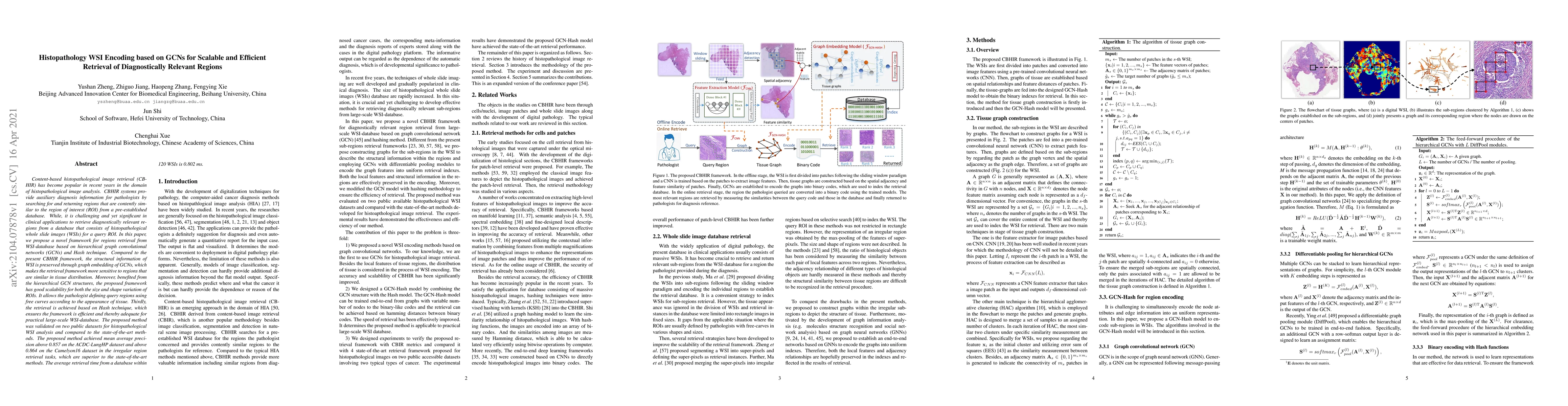 Thumbnail for Histopathology WSI Encoding based on GCNs for Scalable and Efficient
  Retrieval of Diagnostically Relevant Regions