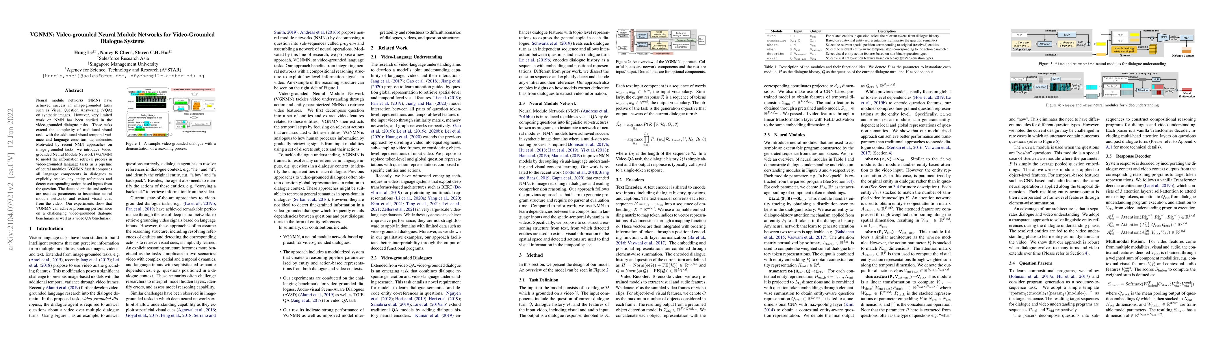 Thumbnail for VGNMN: Video-grounded Neural Module Network to Video-Grounded Language
  Tasks