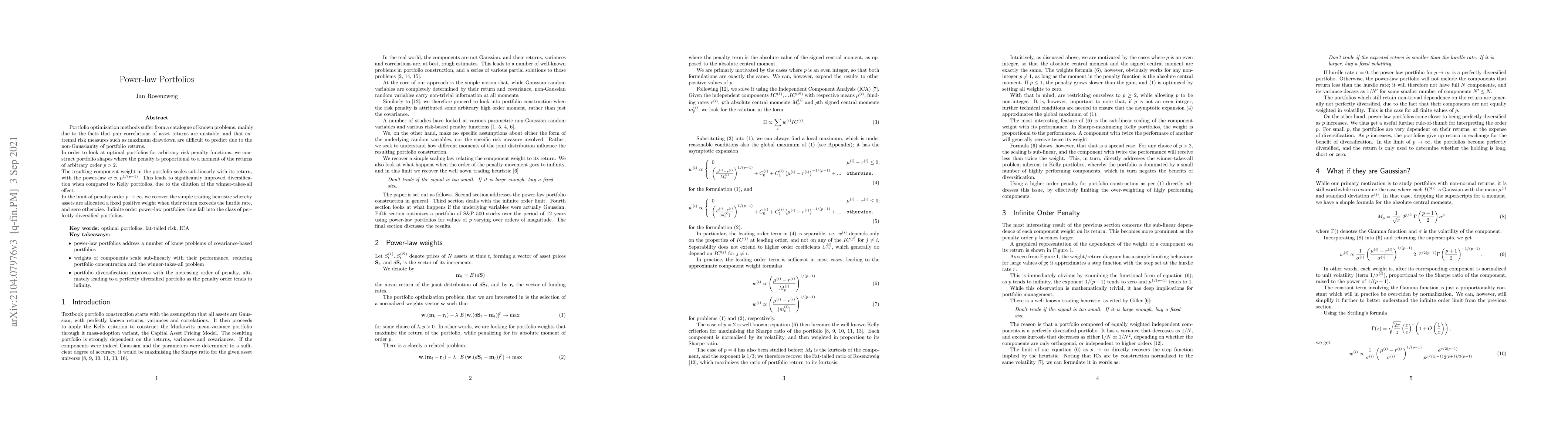 Thumbnail for Power-law Portfolios