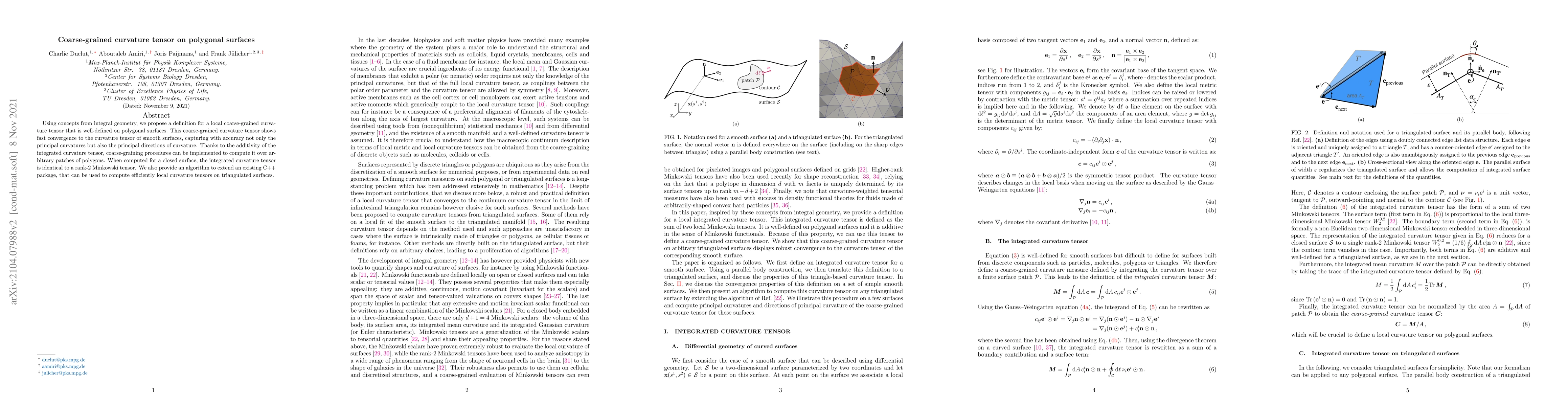 Thumbnail for Coarse-grained curvature tensor on polygonal surfaces