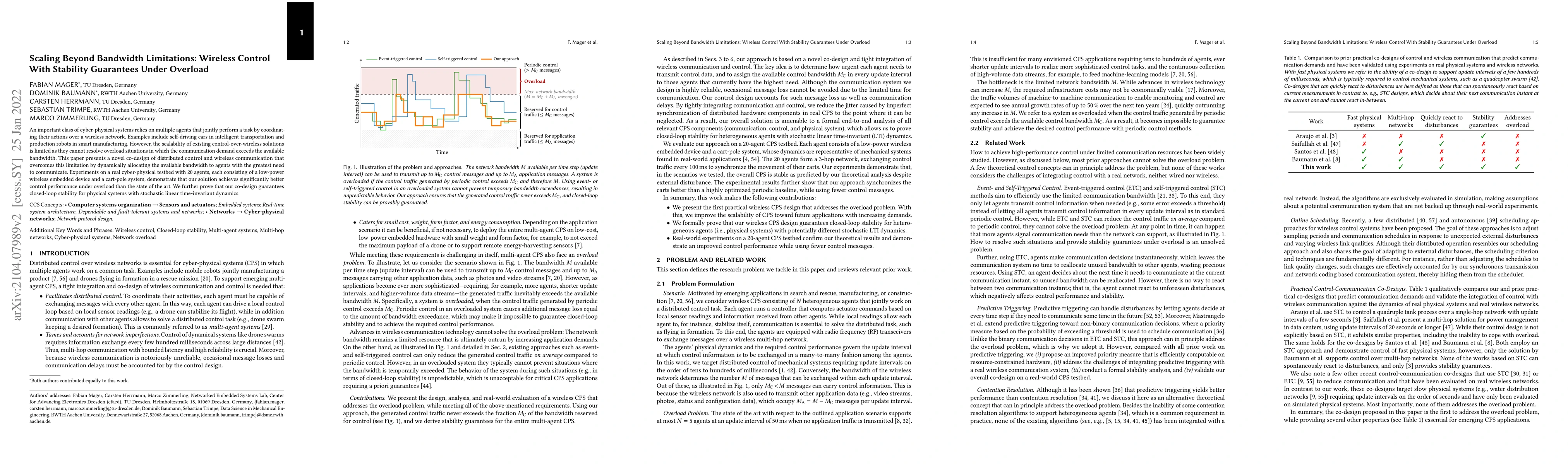 Thumbnail for Scaling Beyond Bandwidth Limitations: Wireless Control With Stability
  Guarantees Under Overload