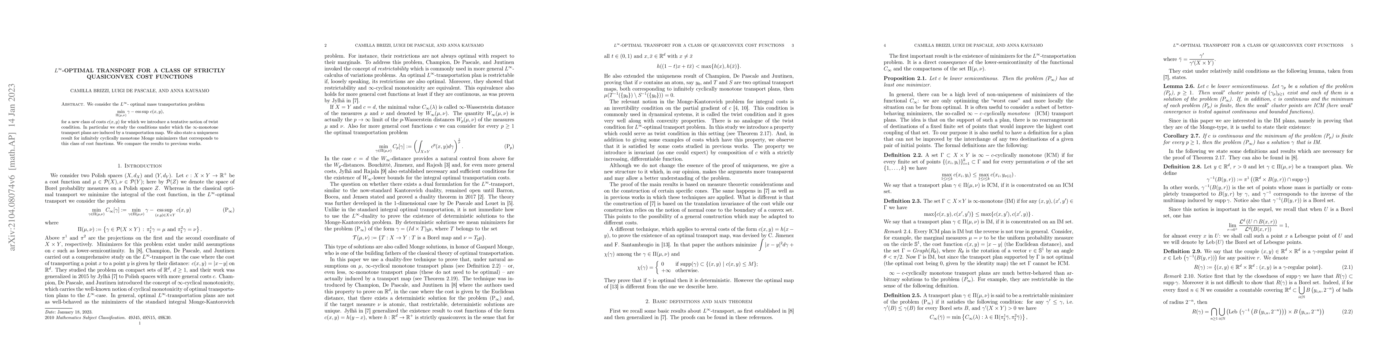 Thumbnail for $L^\infty$-optimal transport for a class of quasiconvex cost functions