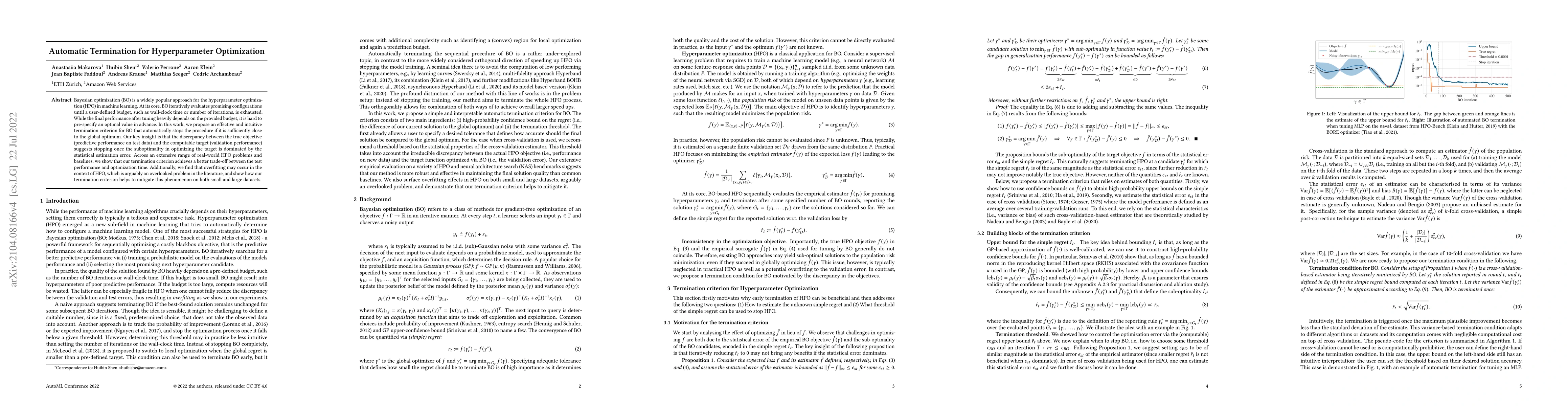 Thumbnail for Automatic Termination for Hyperparameter Optimization