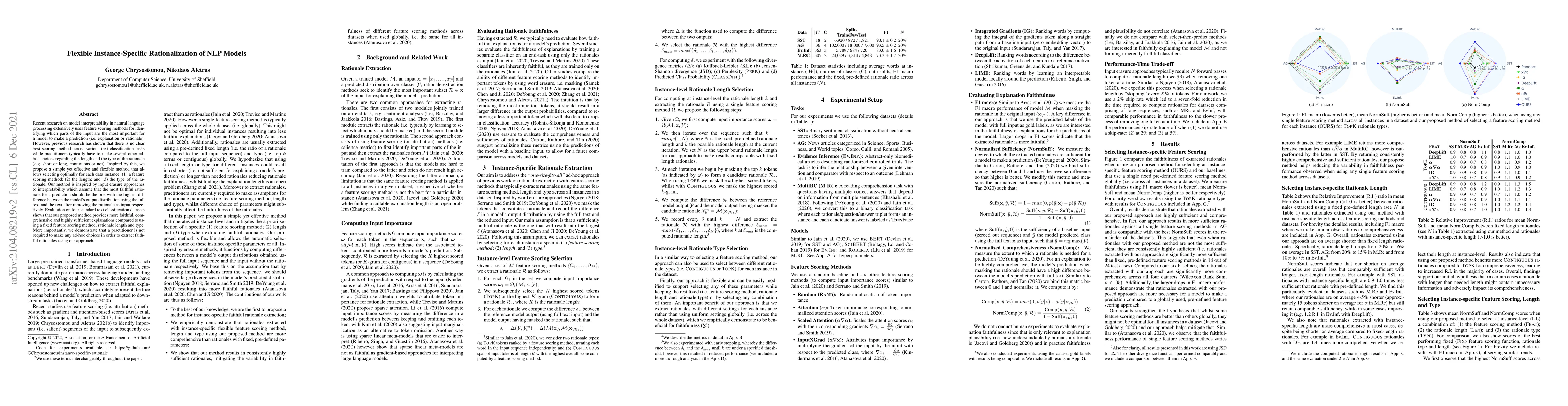 Thumbnail for Flexible Instance-Specific Rationalization of NLP Models