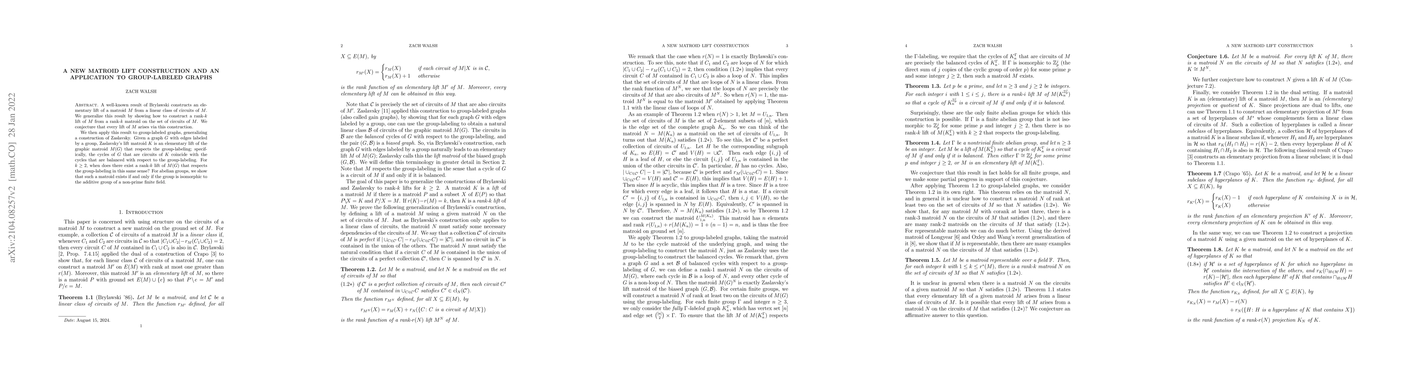 Thumbnail for A new matroid lift construction and an application to group-labeled
  graphs