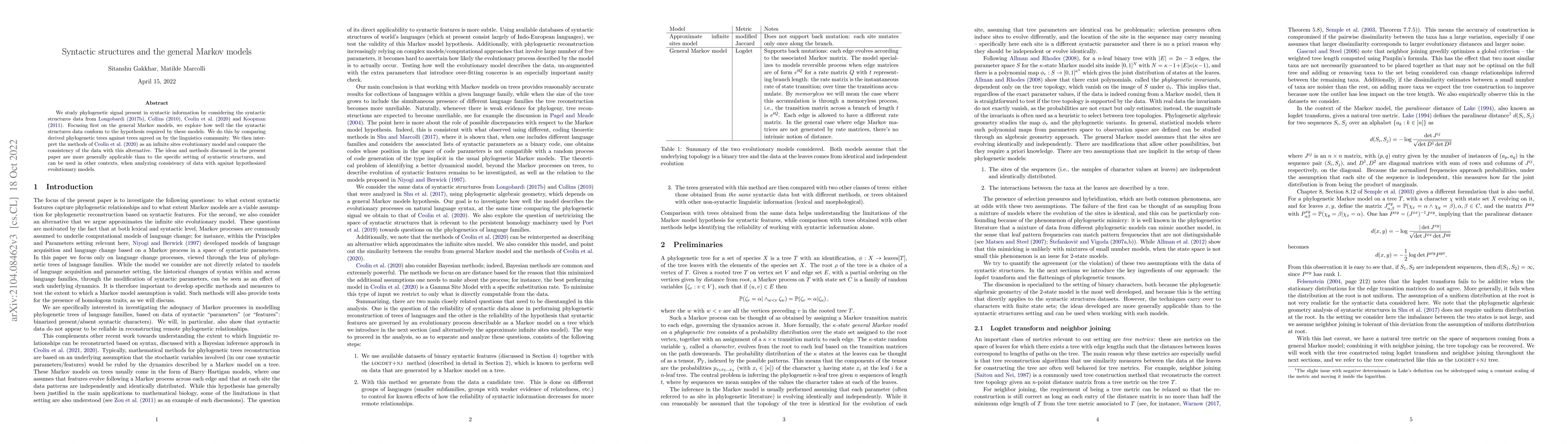 Thumbnail for Syntactic structures and the general Markov models