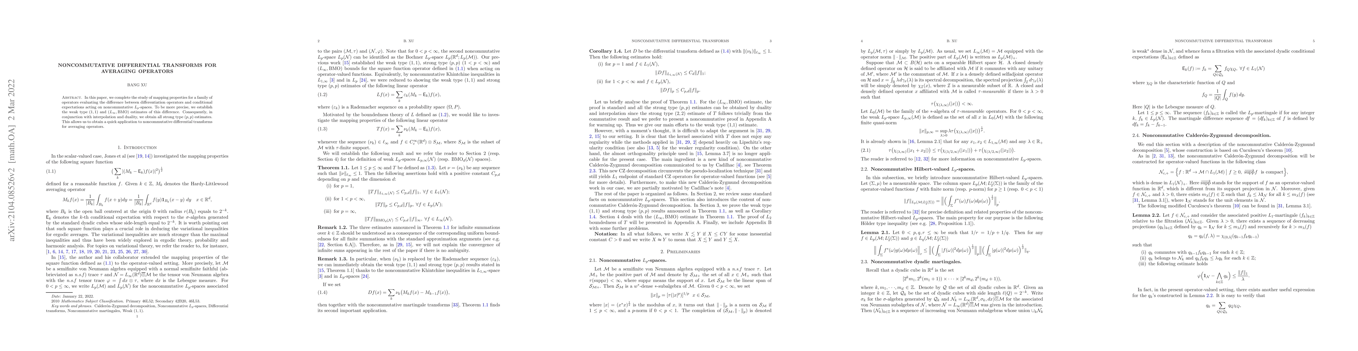Thumbnail for Noncommutative differential transforms for averaging operators