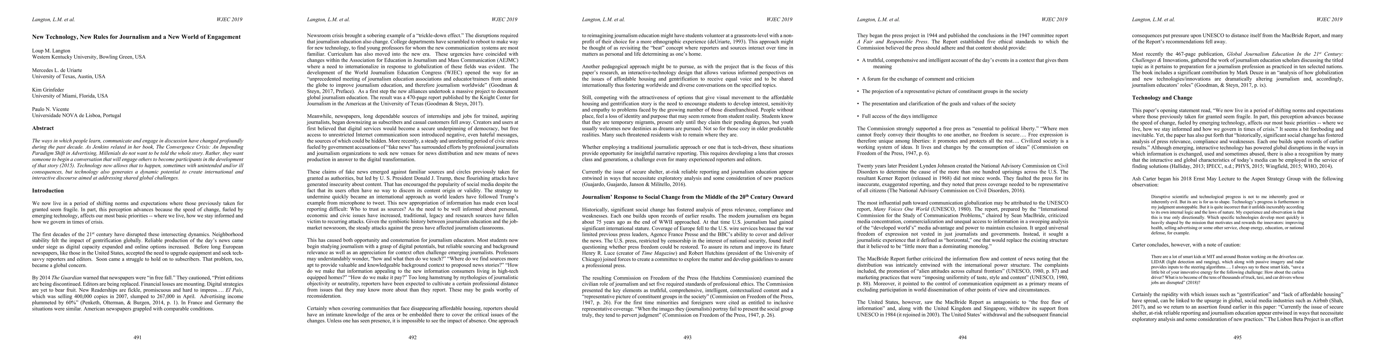 Thumbnail for New Technology, New Rules for Journalism and a New World of Engagement