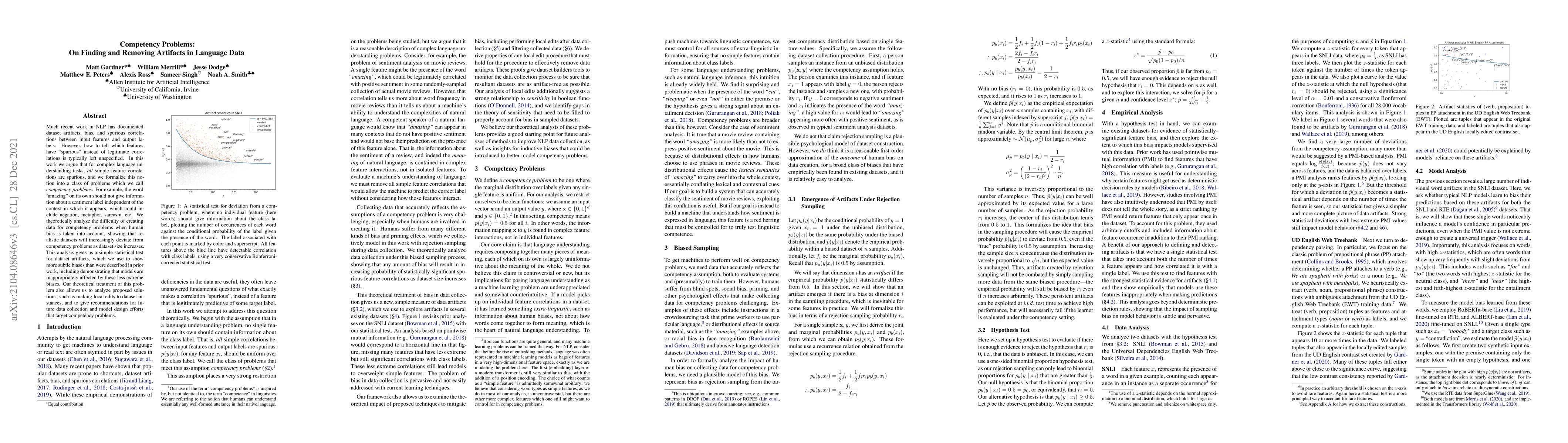 Thumbnail for Competency Problems: On Finding and Removing Artifacts in Language Data