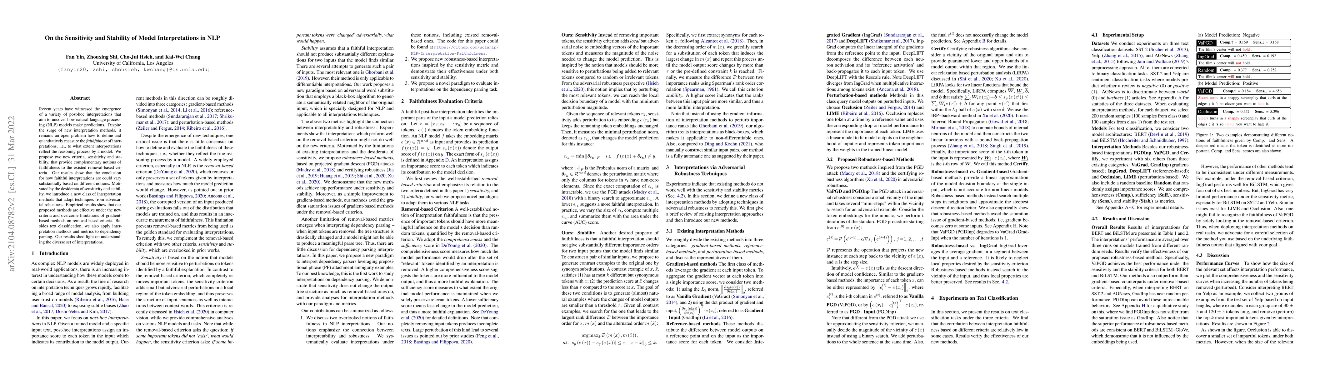 Thumbnail for On the Sensitivity and Stability of Model Interpretations in NLP
