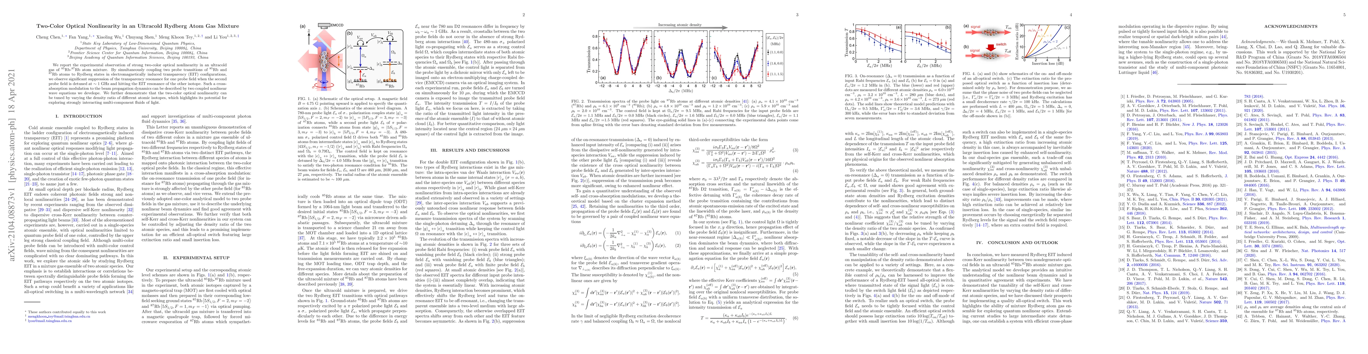 Thumbnail for Two-Color Optical Nonlinearity in an Ultracold Rydberg Atom Gas Mixture