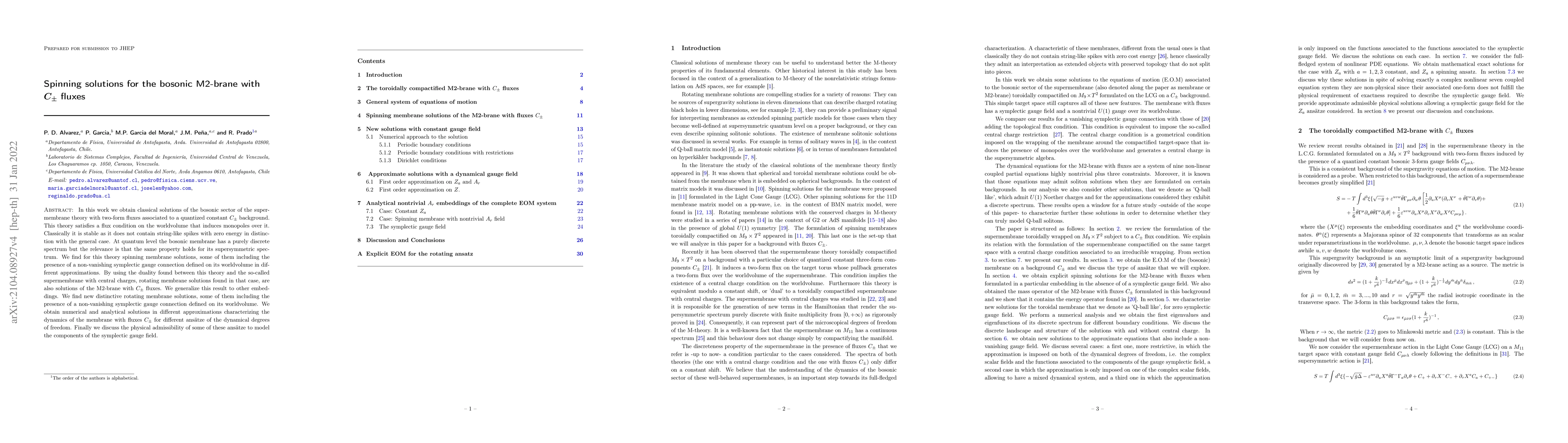 Thumbnail for Spinning solutions for the bosonic M2-brane with $C_{\pm}$ fluxes