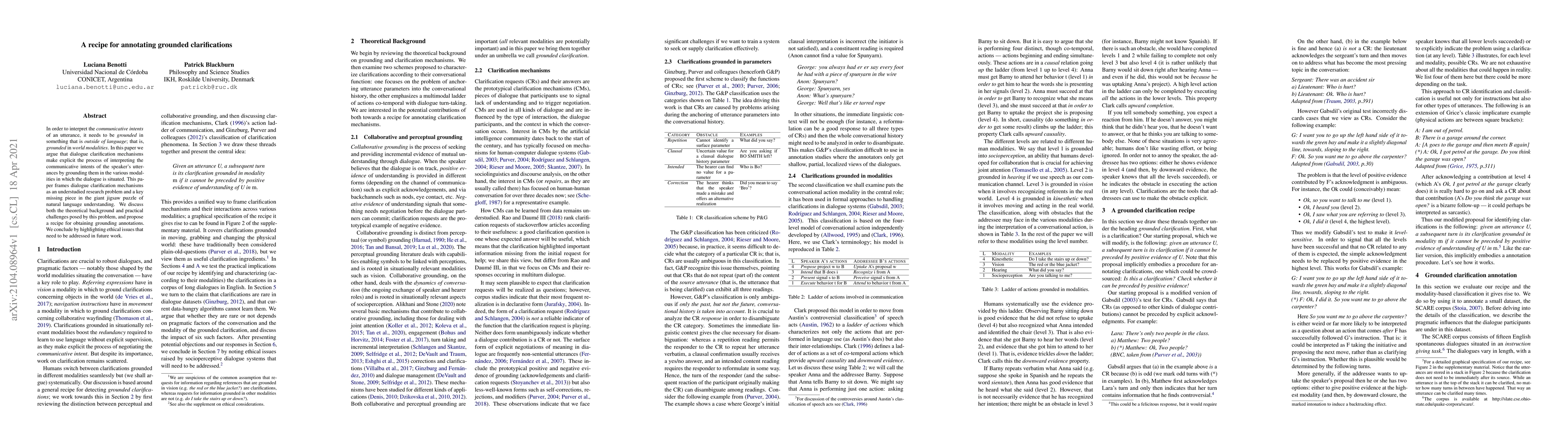 Thumbnail for A recipe for annotating grounded clarifications