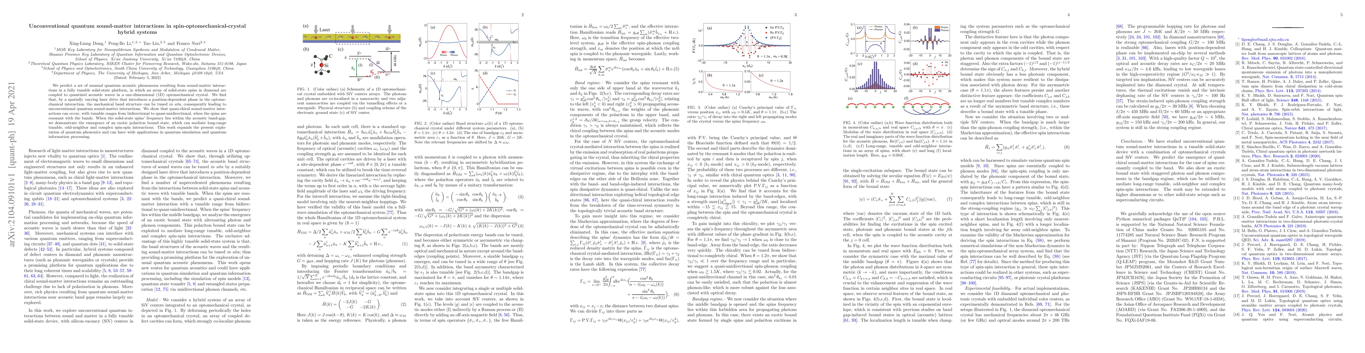 Thumbnail for Unconventional quantum sound-matter interactions in
  spin-optomechanical-crystal hybrid systems