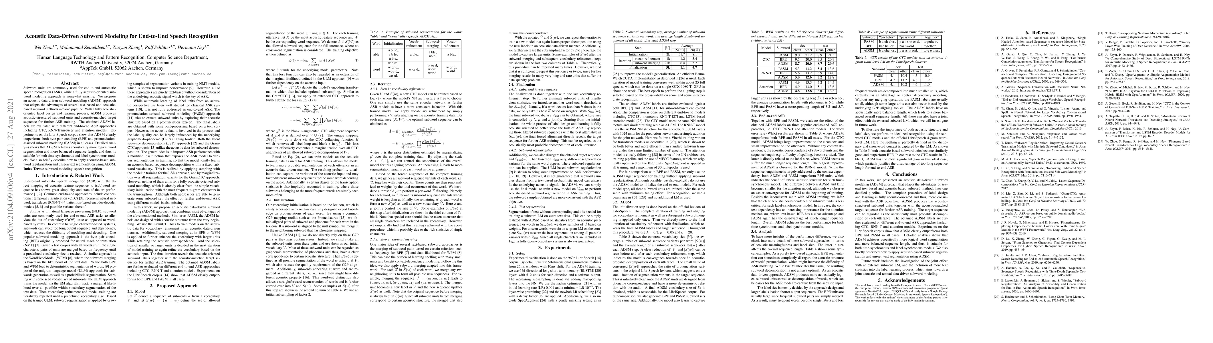 Thumbnail for Acoustic Data-Driven Subword Modeling for End-to-End Speech Recognition