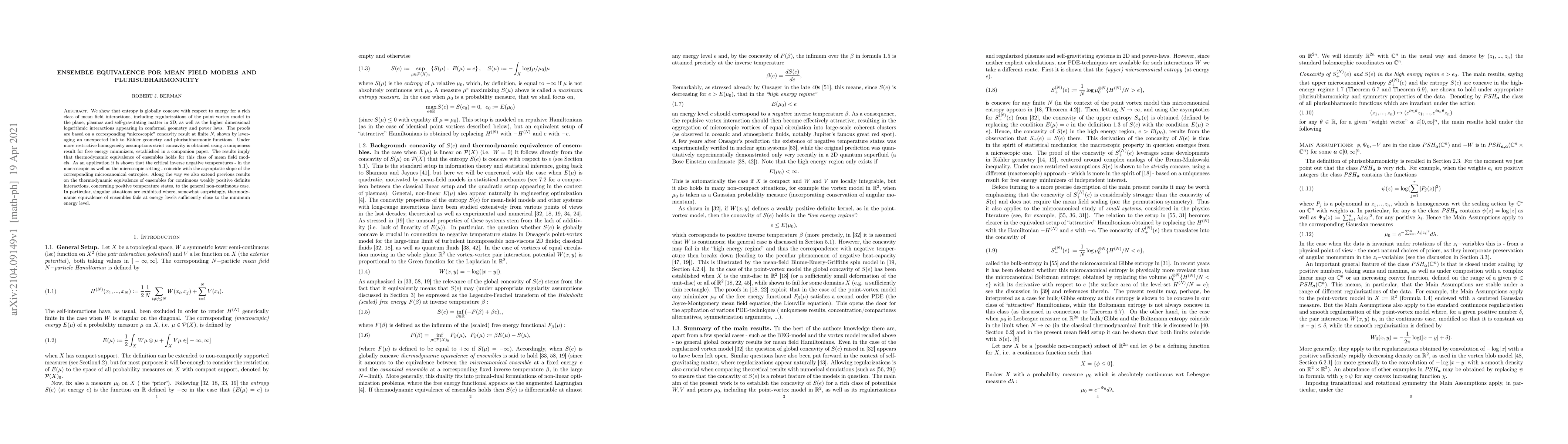 Thumbnail for Ensemble equivalence for mean field models and plurisubharmonicity