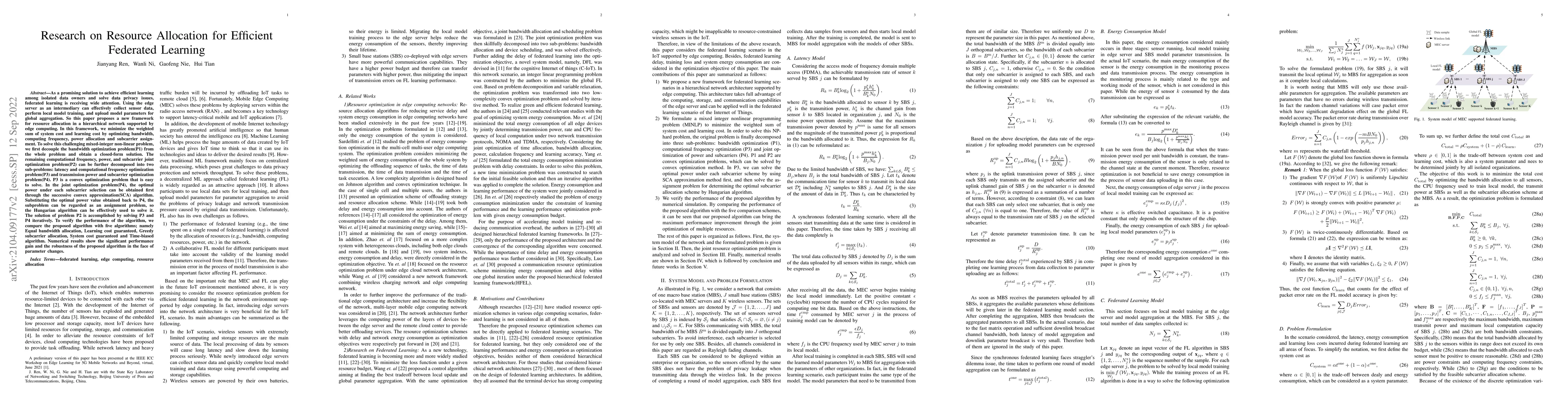 Thumbnail for Research on Resource Allocation for Efficient Federated Learning