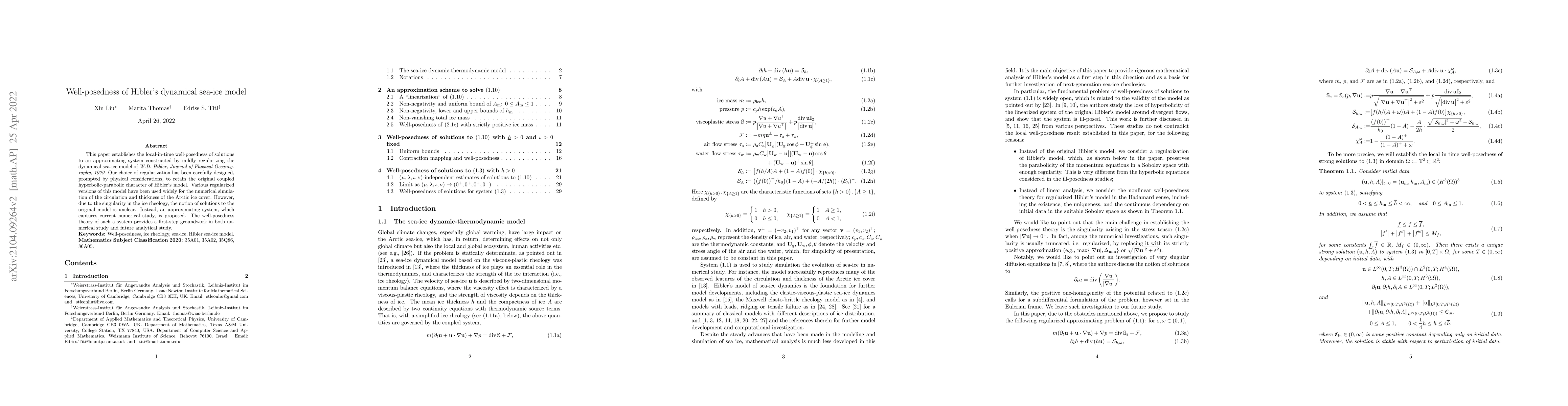 Thumbnail for Well-posedness of Hibler's dynamical sea-ice model