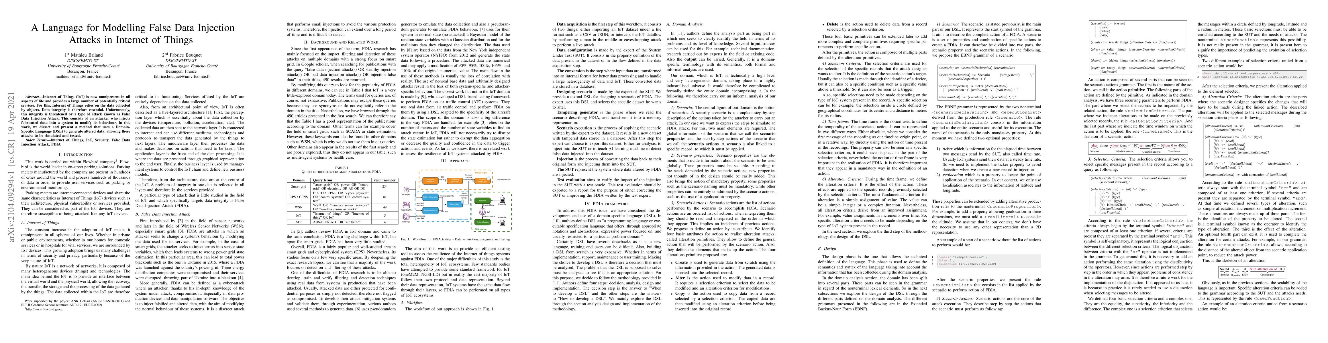 Thumbnail for A Language for Modelling False Data Injection Attacks in Internet of
  Things