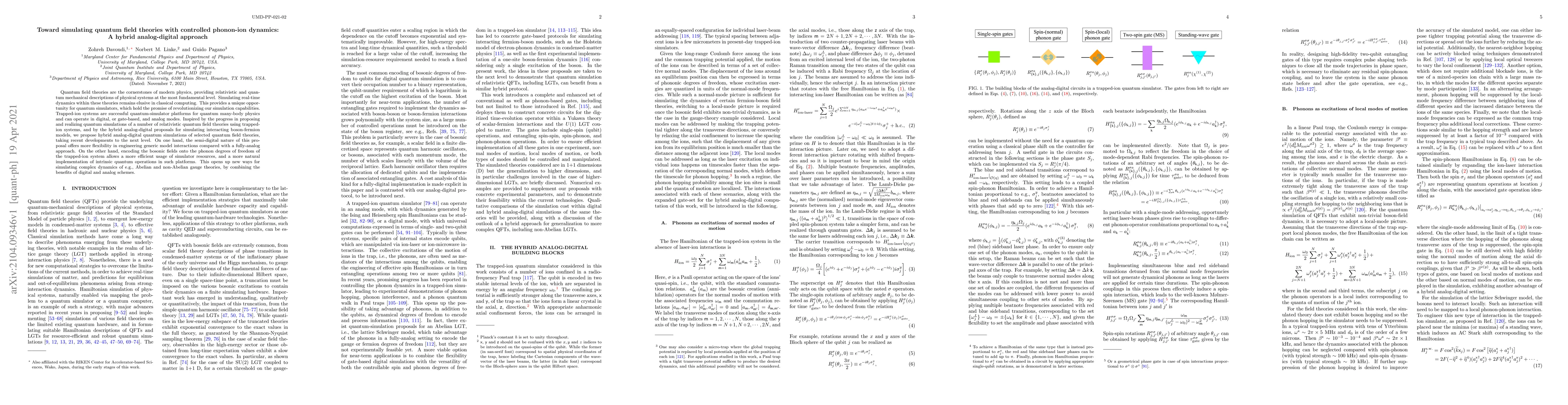 Thumbnail for Toward simulating quantum field theories with controlled phonon-ion
  dynamics: A hybrid analog-digital approach