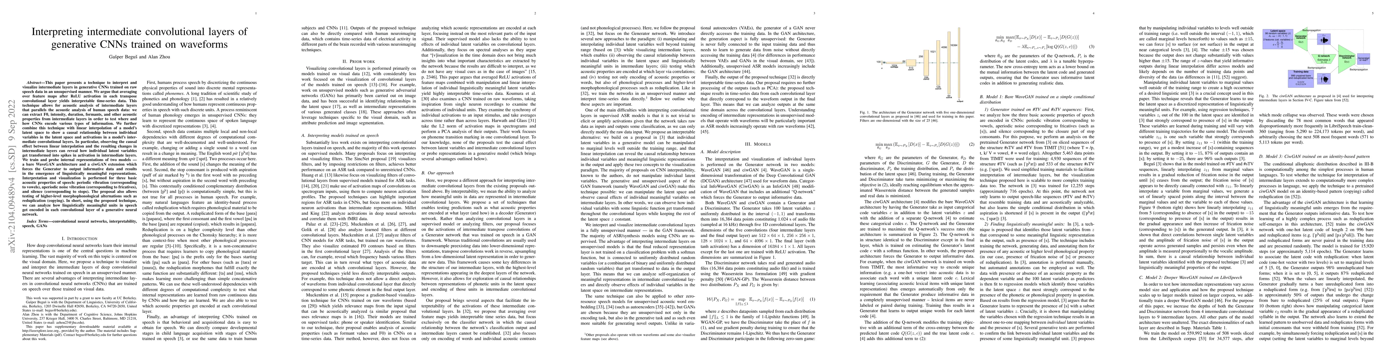 Thumbnail for Interpreting intermediate convolutional layers of generative CNNs
  trained on waveforms