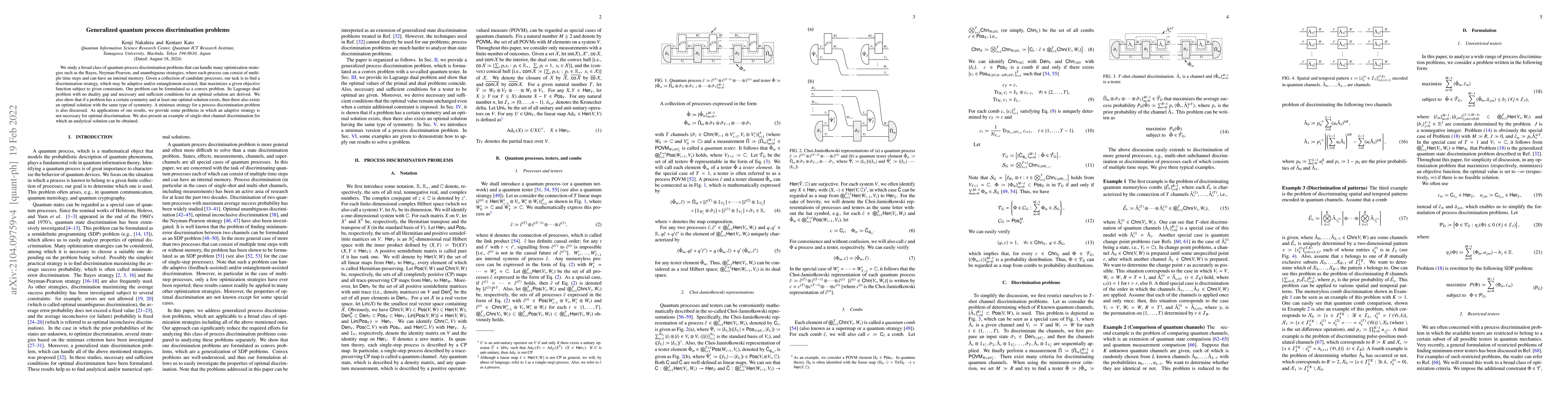 Thumbnail for Generalized quantum process discrimination problems