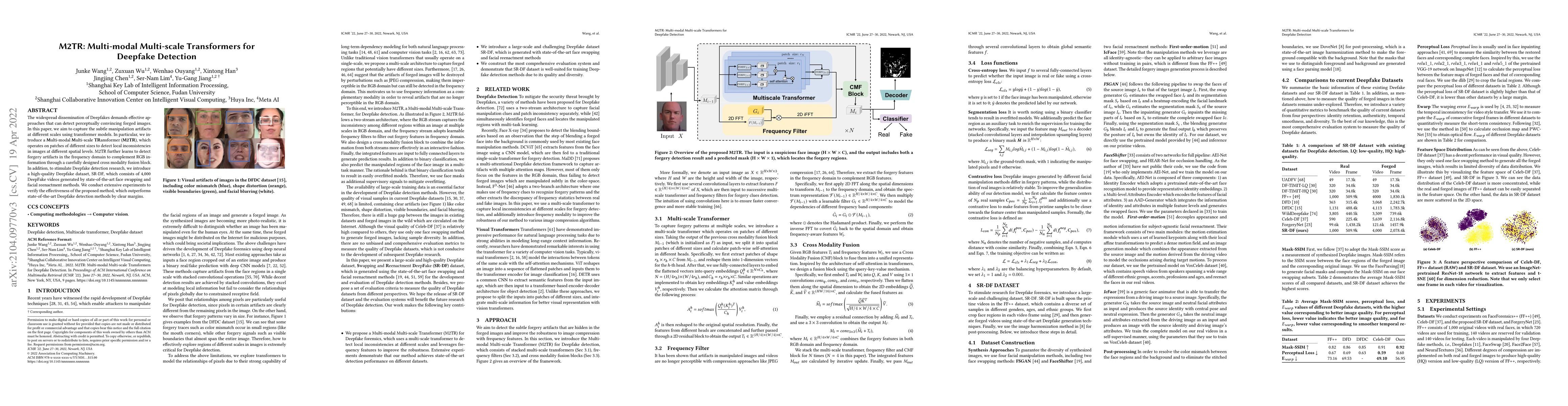 Thumbnail for M2TR: Multi-modal Multi-scale Transformers for Deepfake Detection